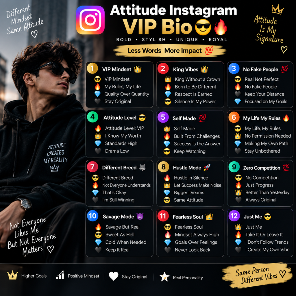 Stylish Instagram VIP Bio β¨πΆοΈ